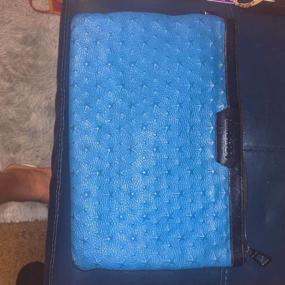 Authentic Jimmy Choo Blue Derek Clutch